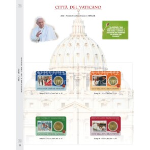 2022 Vaticano Pontificato aggiornamento per coincard N.40/41/42/43