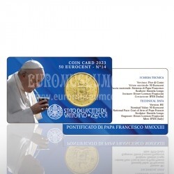 2023 Vaticano 50 centesimi di euro in coincard n° 14