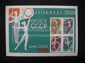 1963 U.R.S.S. foglietto francobolli : Spartachiade Sovietica