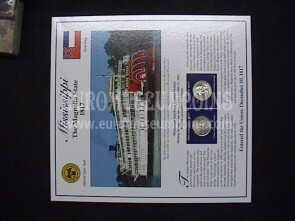 2002 Stati Uniti Mississippi 2 quarti di dollaro Stati con francobolli