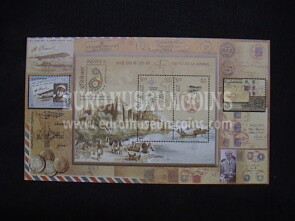 2011 INDIA foglietto francobolli Esposizione Filatelica INDIPEX : centenario posta aerea