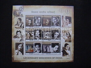 2011 INDIA foglietto francobolli Cinema Indiano