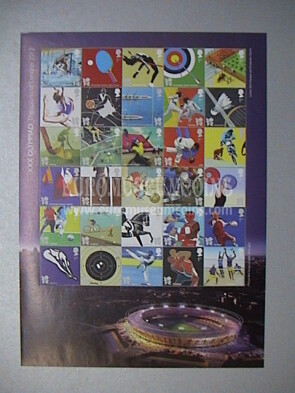 2011 Gran Bretagna foglietto francobolli XXX Olimpic & Paralimpic Games LONDON 2012