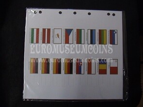 Set bandiere dei Paesi della zona Euro per album Numis 