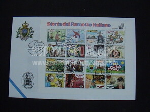 1997 San Marino Fumetti Italiani BF Busta primo giorno di emissione FDC