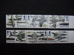 1998 Guernsey serie francobolli TEMATICA Aerei : centenario RAF