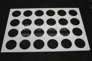 Lastra in plexiglass a 24 posti per monete da 41 mm con capsule