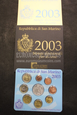 2003 San Marino divisionale FDC con il 5 Euro in argento in confezione ufficiale